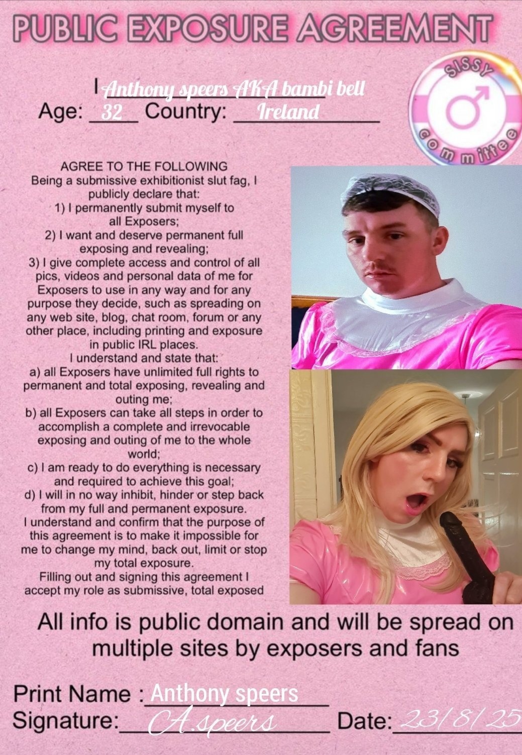 Belfast bambi exposed again