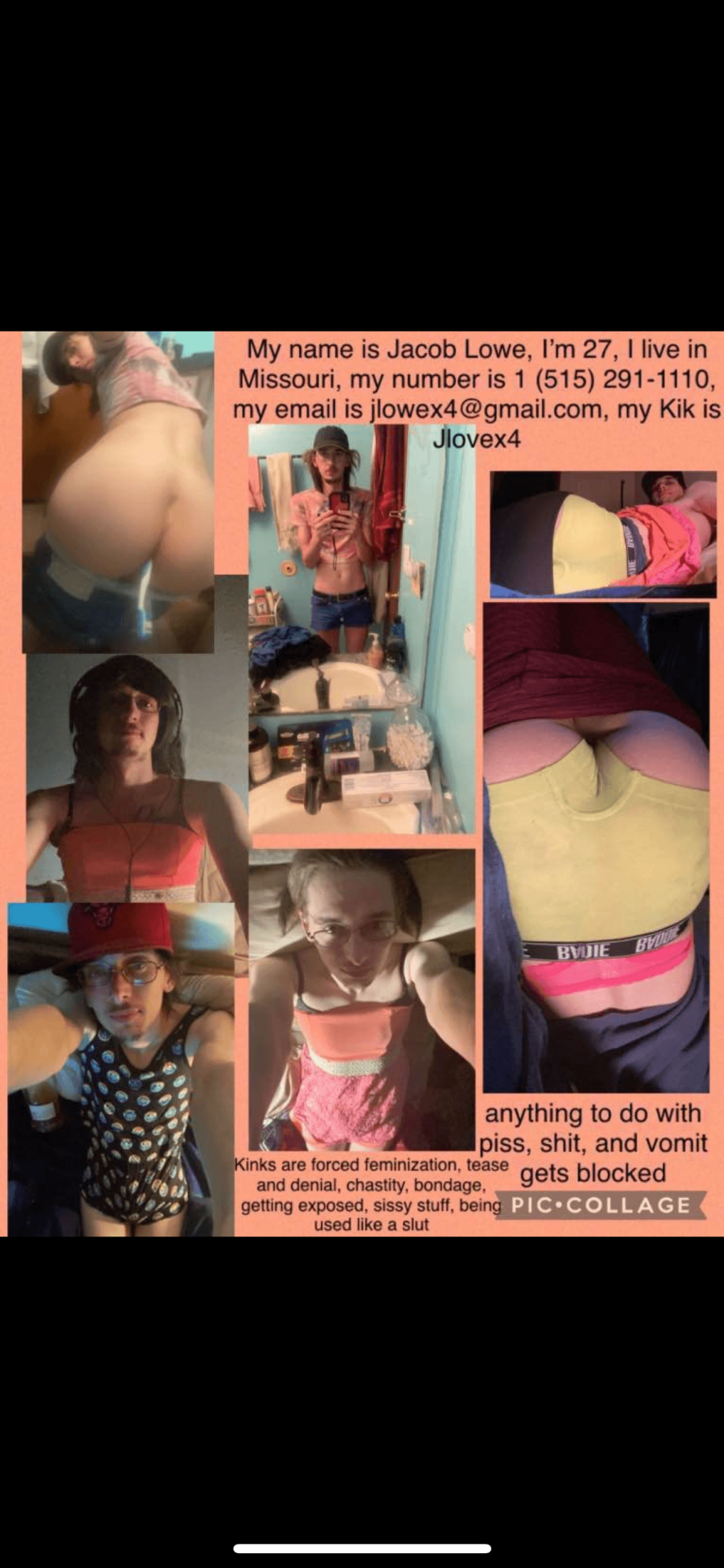 Sissy Faggot Jacob Lowe Exposed