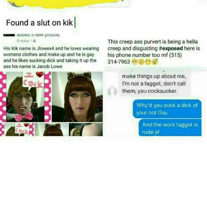 Sissy Faggot Jacob Lowe Exposed