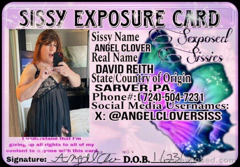 Angelcloversissy Exposed sissy id cards!!
