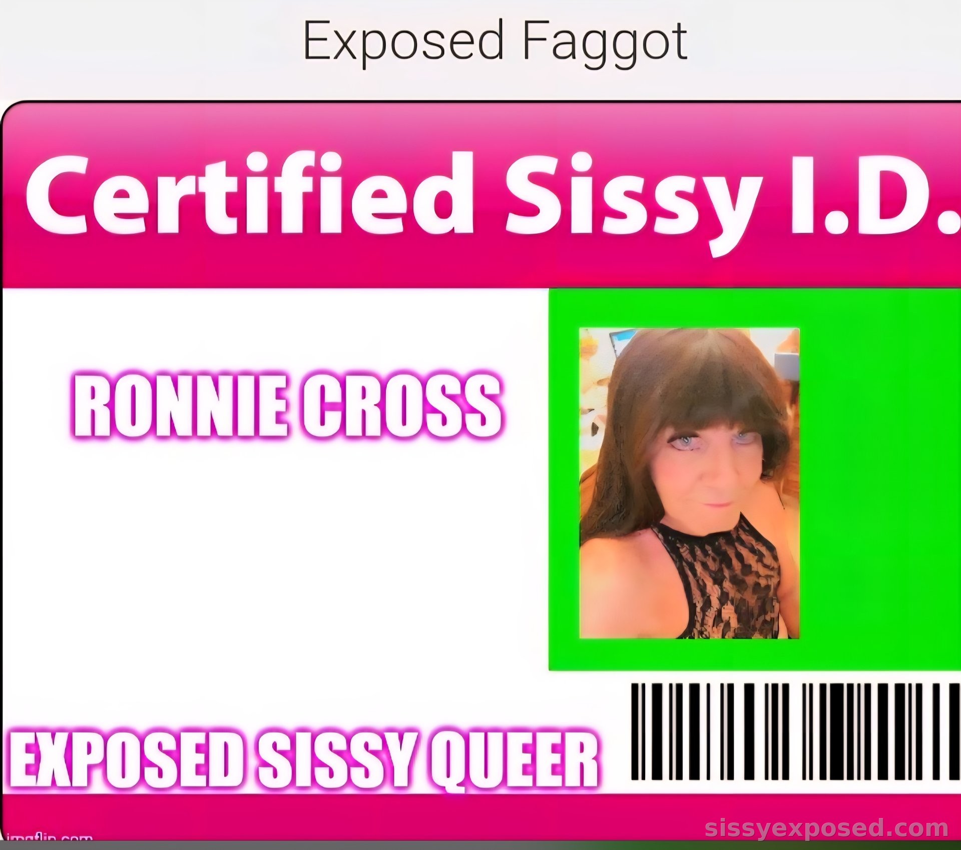 Exposed Faggot