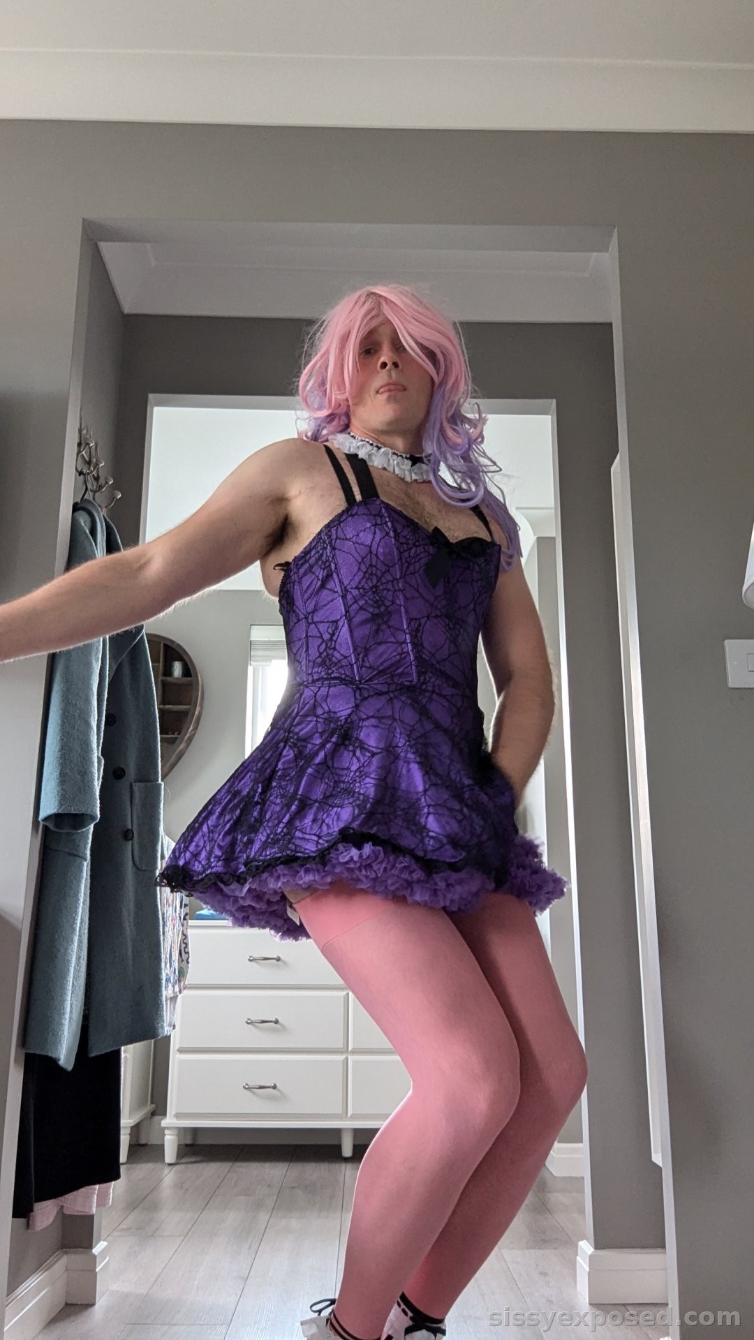 Purple sissy maid