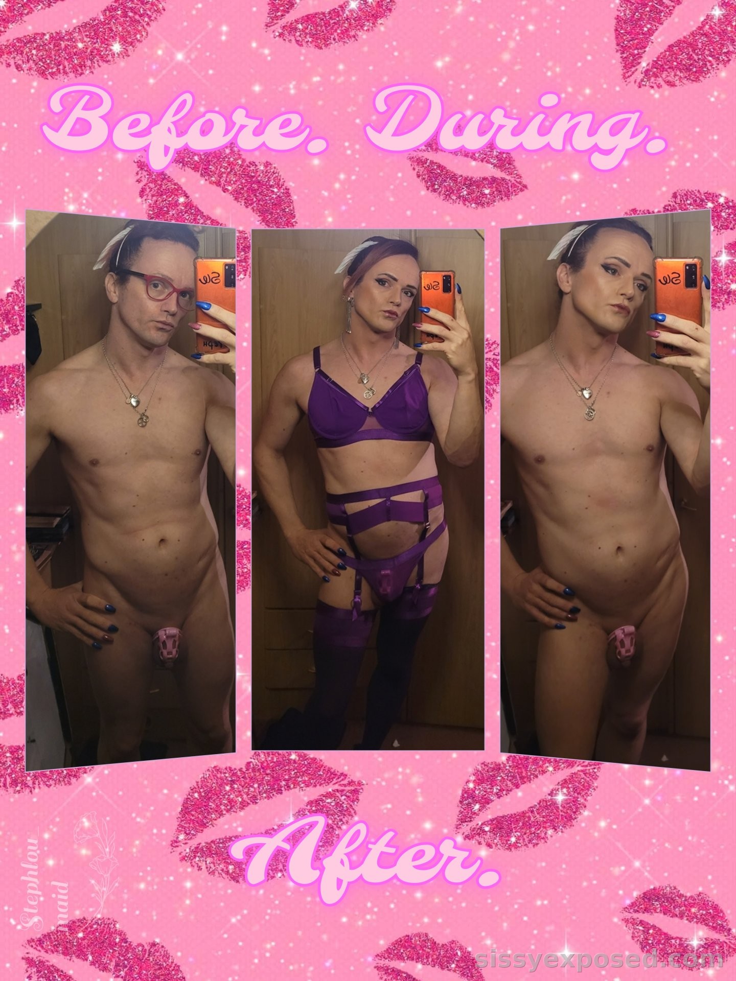 Before and after from beta male to sissy bitch