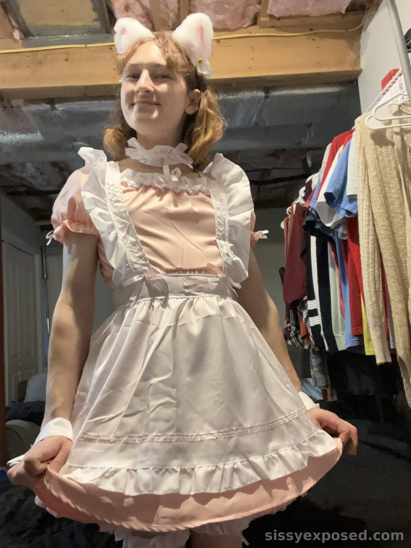 Sissy loves her maid dress!