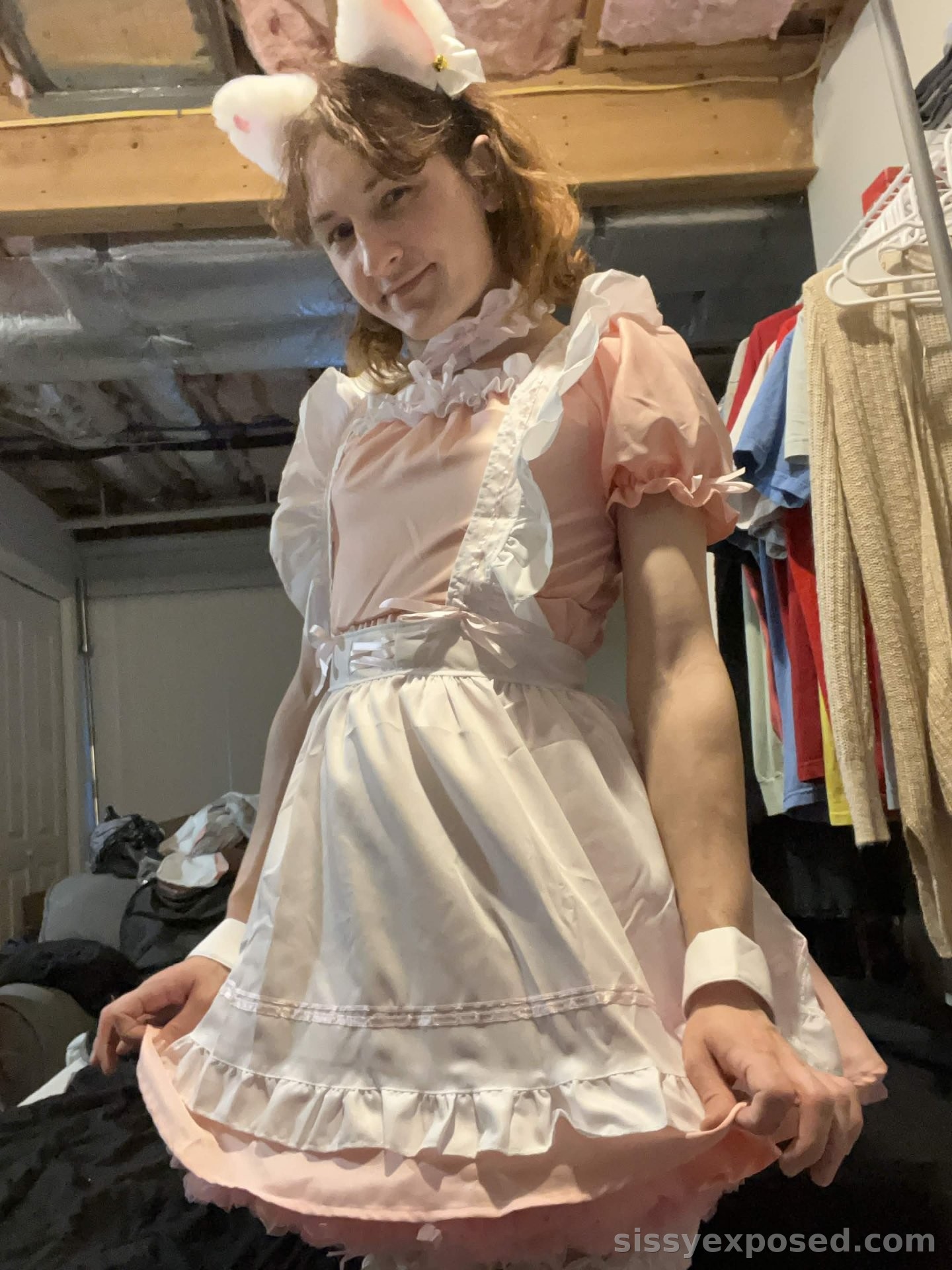 Sissy loves her maid dress!