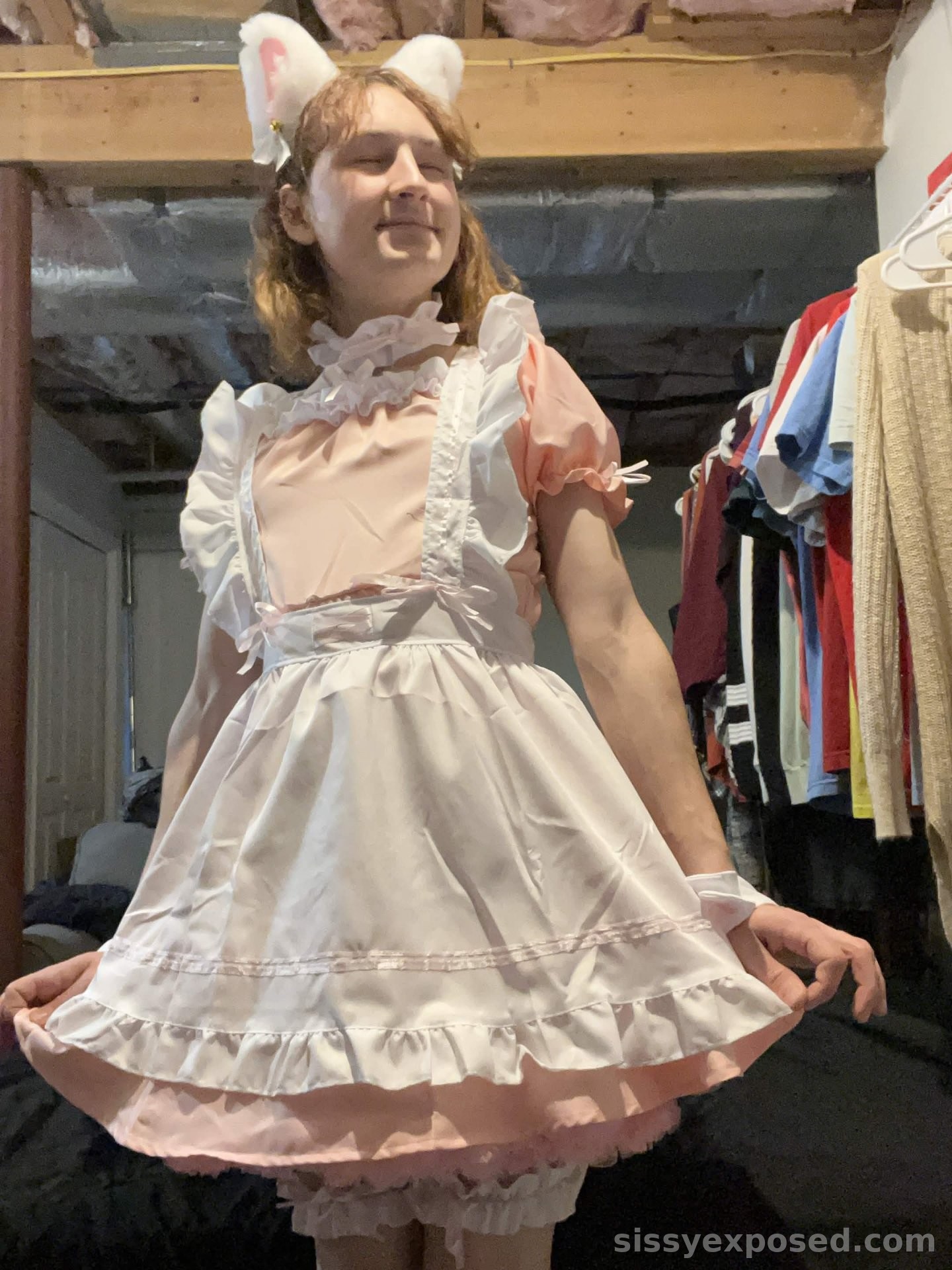 Sissy loves her maid dress!