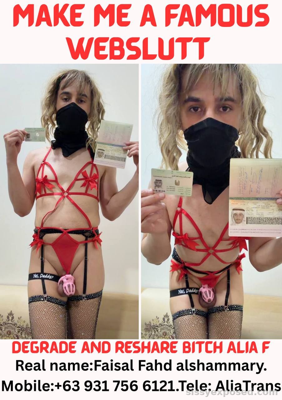 Saudi Sissy Slut Alia Fahd Alshammary Muslim Arab