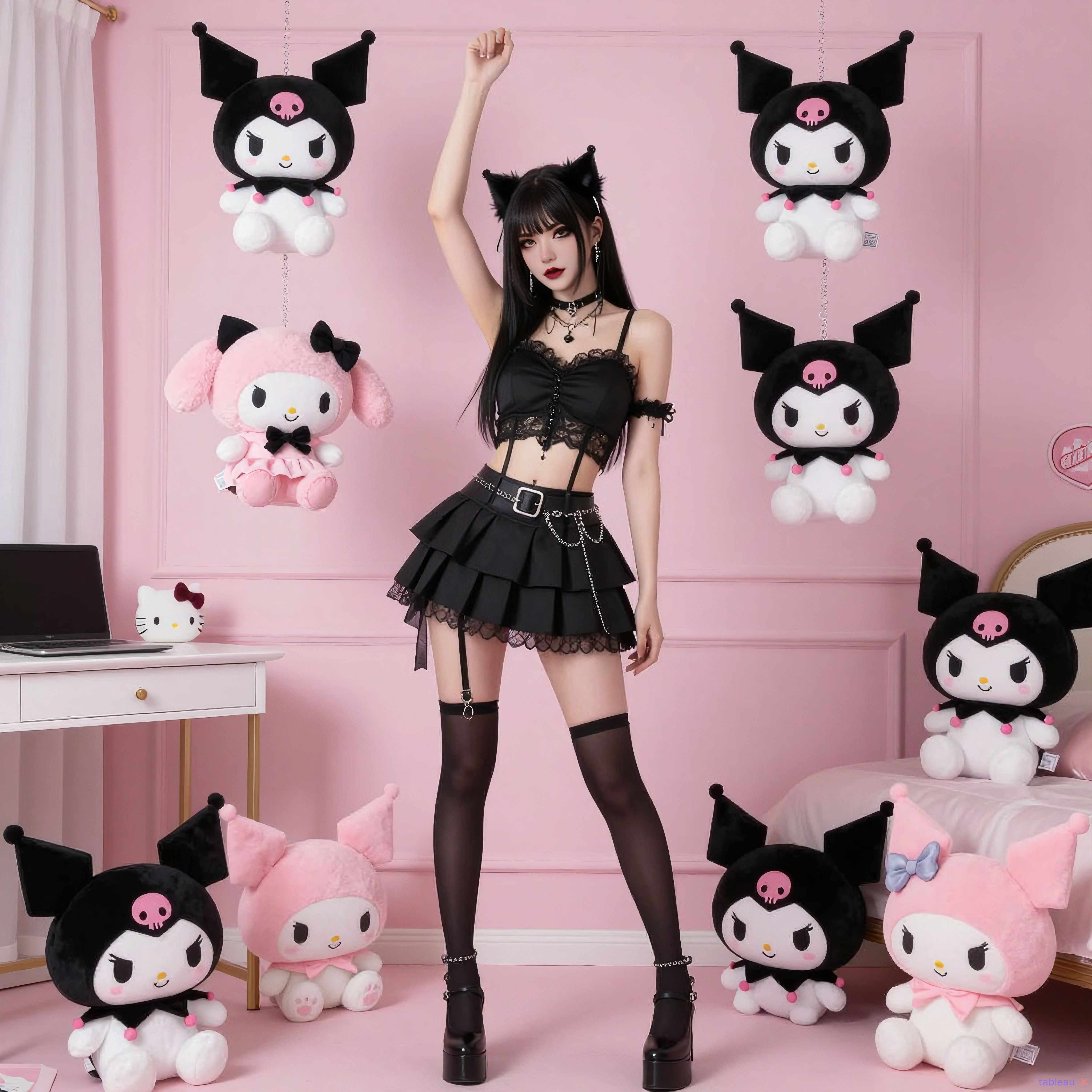 Kuromi room setup