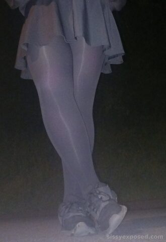 Pantyhose and skirt
