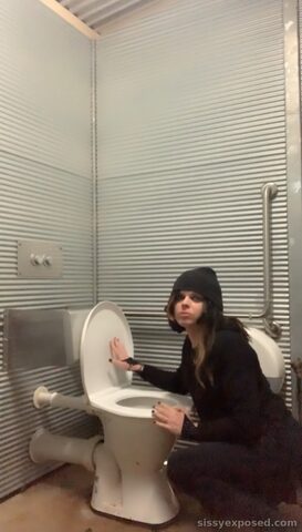 Public toilet slut