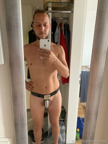 Latex chastity blackmail Sissy Benjamin fiegl