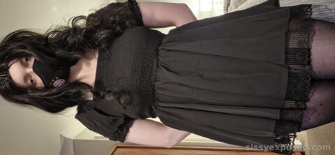 Cute sissy in black
