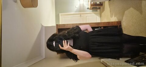 Cute sissy in black