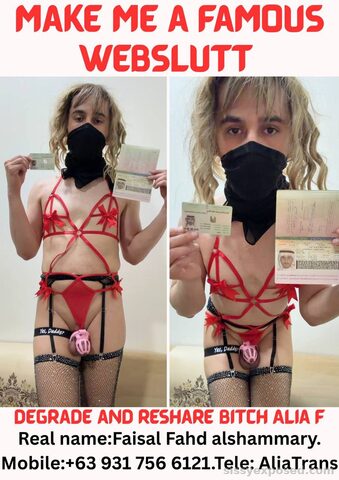 Saudi Sissy Slut Alia Fahd Alshammary Muslim Arab
